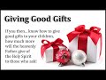 God knows how to give good gifts