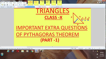 TRIANGLES(PYTHAGORAS THEOREM)