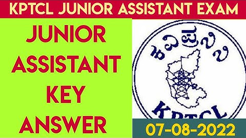 kptcl junior assistant key answer | check junior assistant key answers2022|junior assistant #kptcl
