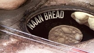 Naan Bread in Tandoor Oven - Indian Street Food Old Delhi