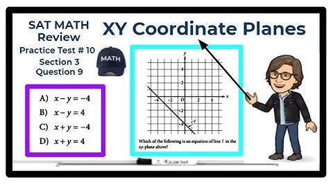 SAT Math Review - Practice Test #10 - Section 3 - Question 9 / xy-planes (Graphing Linear Equations)