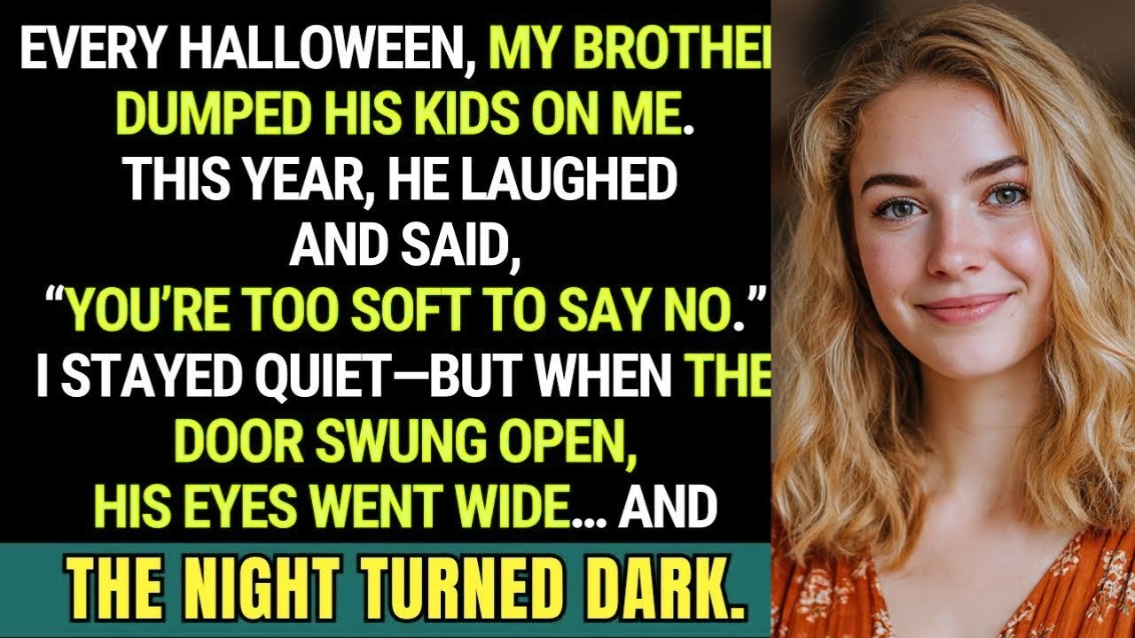 Every Halloween My Brother Left His Kids With Me — But This Year, A Stranger At My Door Changed....