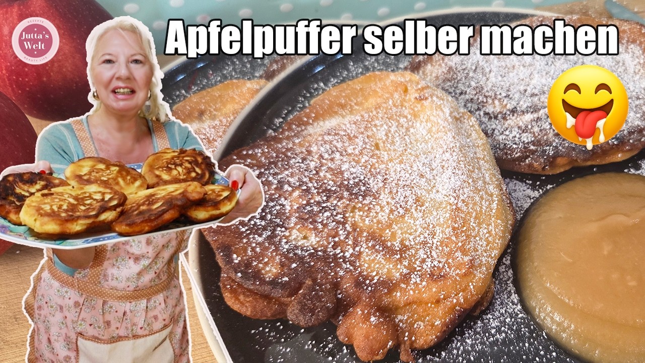 So mache ich Apfelpuffer wie von Oma  🍎👵🏼Schnell, einfach, unwiderstehlich 😃