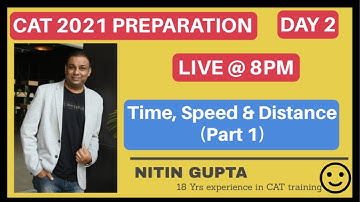CAT 2021 | DAY 2 | QUANT | TIME, SPEED & DISTANCE | PART 1|  NITIN GUPTA