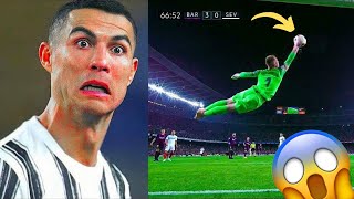 The moments when goalkeepers make incredible saves|football
