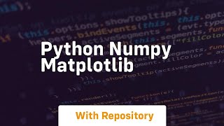 python numpy matplotlib