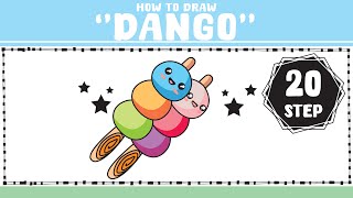 How to draw cute DANGO sweet Desserts. #art #kids #artforkids | Little Chick Art