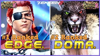 T8 ▰ EDGE (#1 Ranked Hwoarang) vs DOMA (#2 Ranked Armor King) ▰ Tekken 8 High Level Gameplay