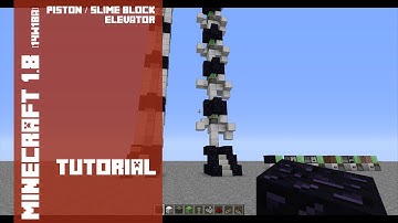 Piston Slime Block Elevator - Minecraft 1.8 Tutorial