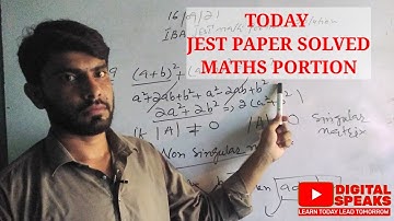 Today JEST Paper Solved 16 September | Sindh Plus Tv