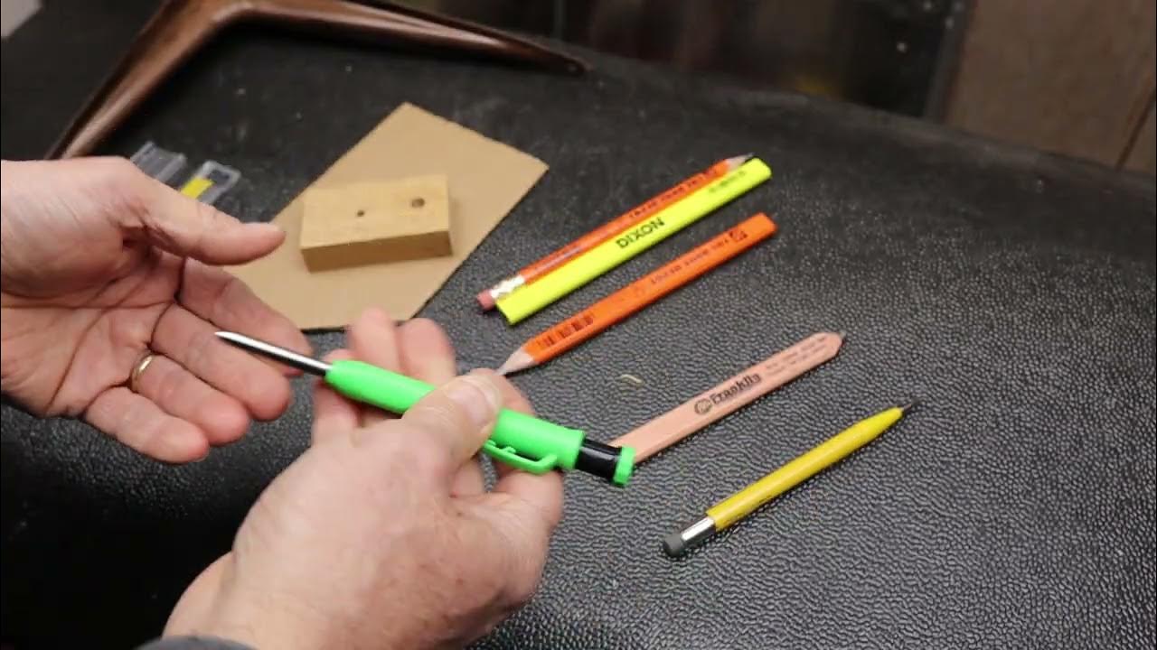 HIBOOM Spring Nail Tool Solid Carpenter Pencil Set, 2 Pcs Mechanical  Construction Pencil with 12 Refills