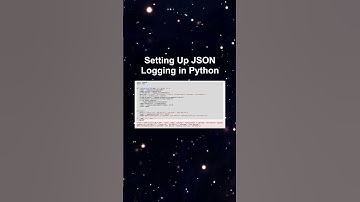 Setting Up JSON Logging in Python #ai #artificialintelligence #machinelearning #aiagent Setting Json