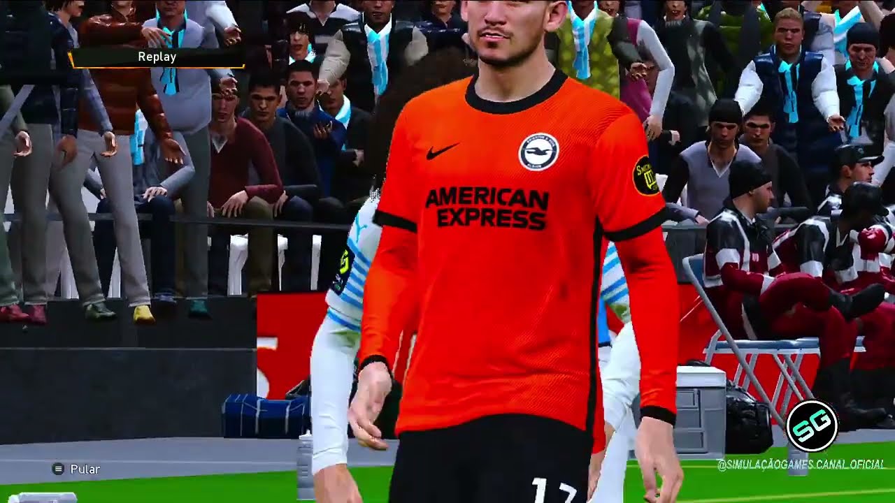 BRIGHTON X OLIMPIQUE DE MARSEILLE AO VIVO GAMEPLAY PES 21 