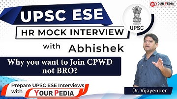 UPSC ESE HR Mock Interview | ESE Preparation | CE | UPSC ESE Interview Preparation with YourPedia