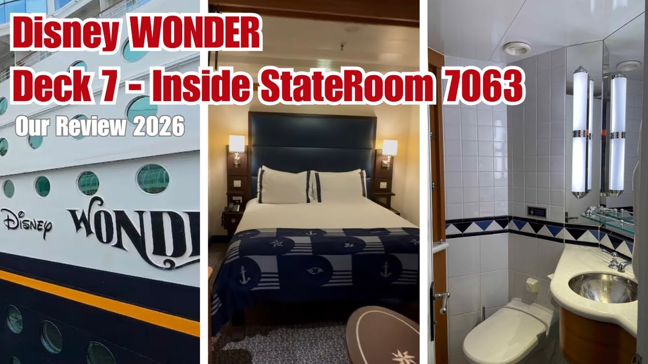 Disney WONDER - Deck 7 Standard Inside Stateroom 7063 Review 2026