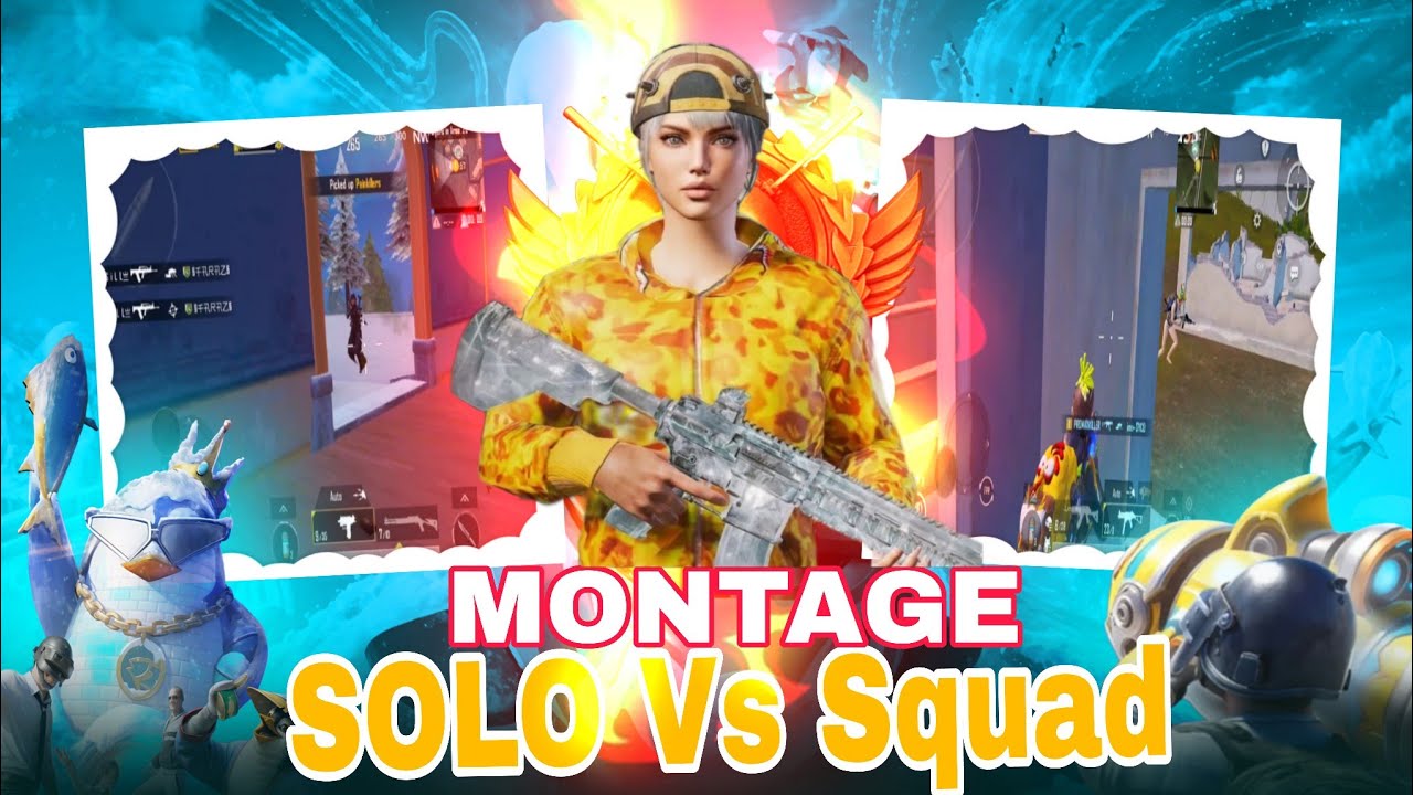 MONTAGE VIDEO SOLO Vs Squad PUBG mobile 90FPS PUBG 🔥😱 - YouTube