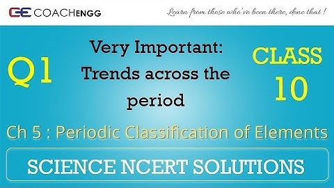 Periodic Classification of Elements Question 1 Chapter 5 Class 10 NCERT Solutions Exercise