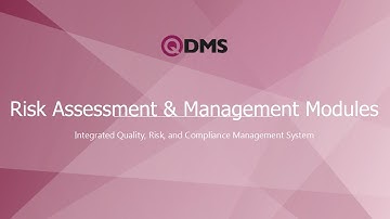 QDMS - Risk Assessment & Management Module