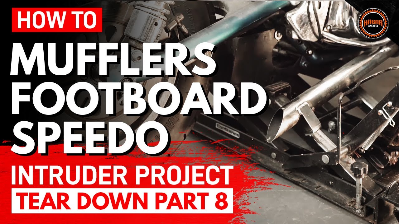 Suzuki Intruder VS1400: глушители, подножки и спидометр — разборка, часть 8