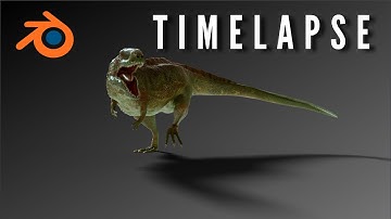 Making a giganotosaurus in Blender (Timelapse).