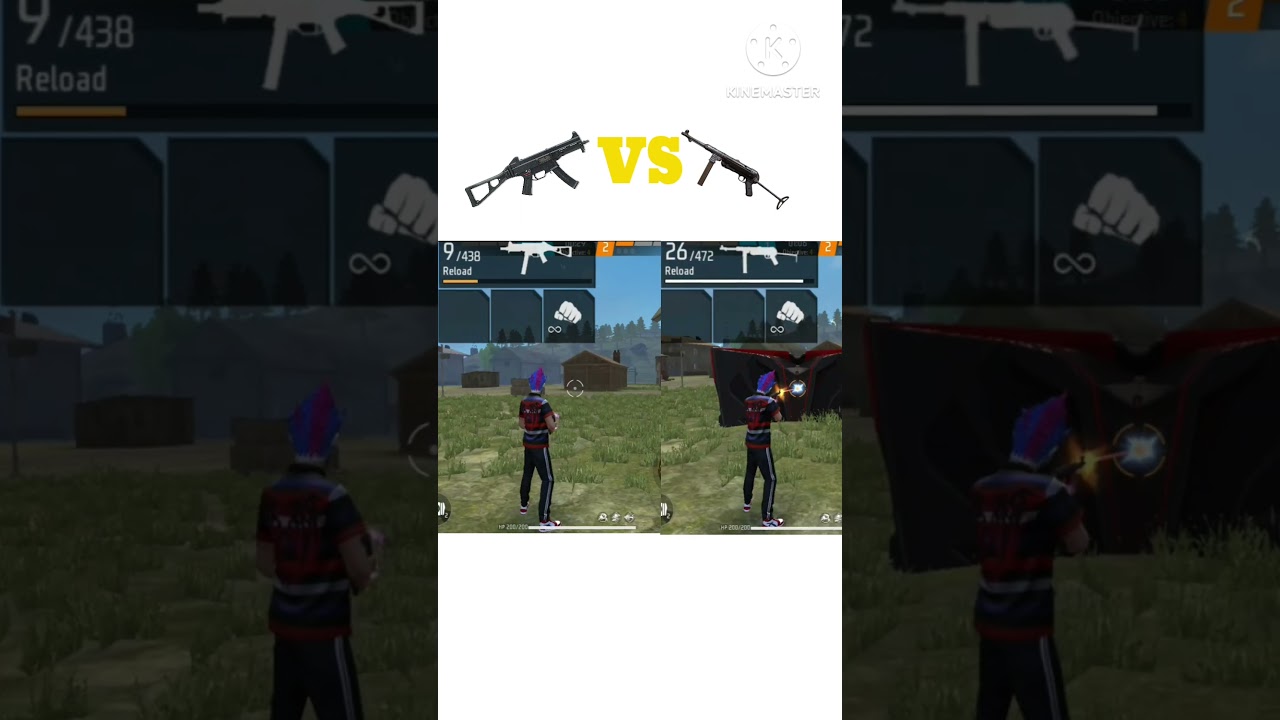 ump vs mp40😱 free fire shorts 