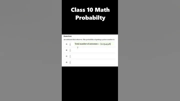 An unbiased die is thrown. The probability of getting a prime number is#shorts