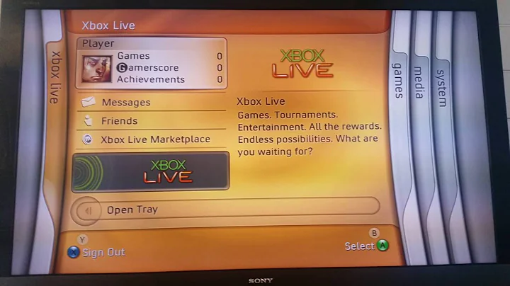 OLDER! Xbox 360 Blades Dashboard