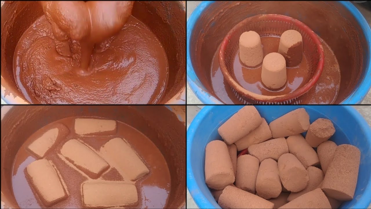 Asmr- Red dirt Glass 80 Shapes Crumbling Dry/Water|Full Dipping|Crunchy|Dusty play|