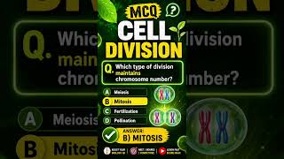 Which Type of Cell Division Maintains Chromosome Number? | Biology MCQ Quiz 🧬