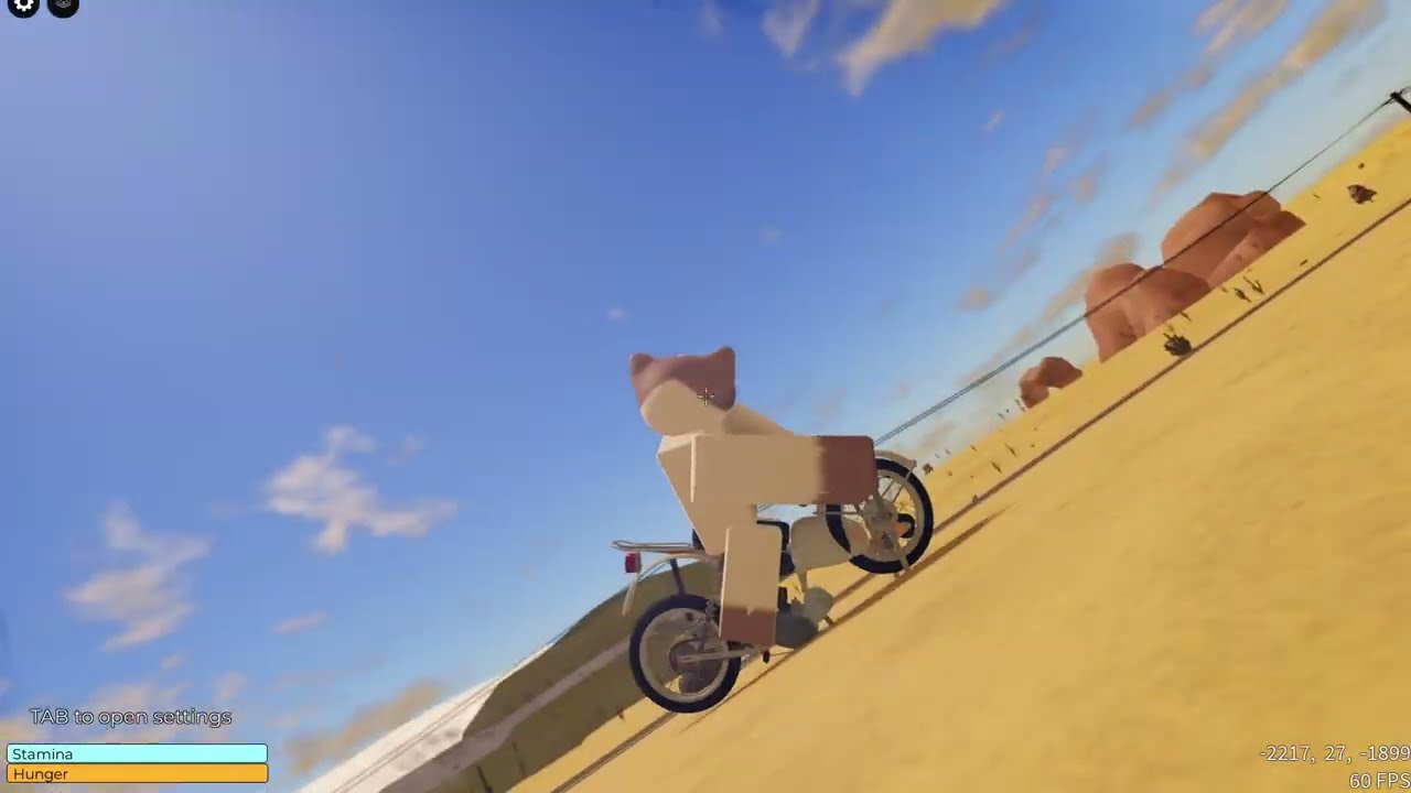 A desrt clip crashed the bike and glitch it