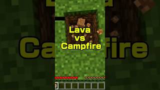 Lava vs Campfire: Which kills you faster? [Minecraft]