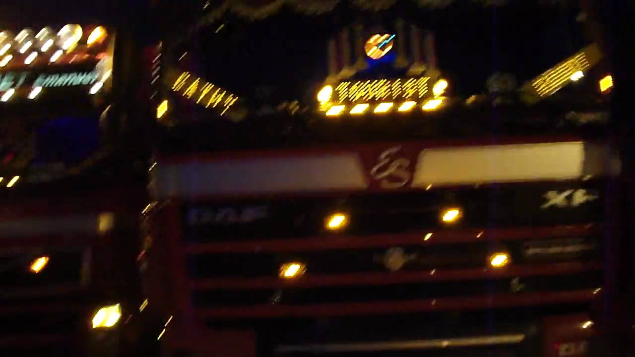 Spriet Emmanuel trucks by night @ Lar truckmeeting 2009, video by trucks4life