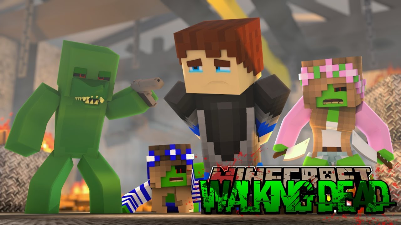 Minecraft THE WALKING DEAD - SHARKY HELP NEGAN KILL LITTLE KELLY & LITTLE CARLY??