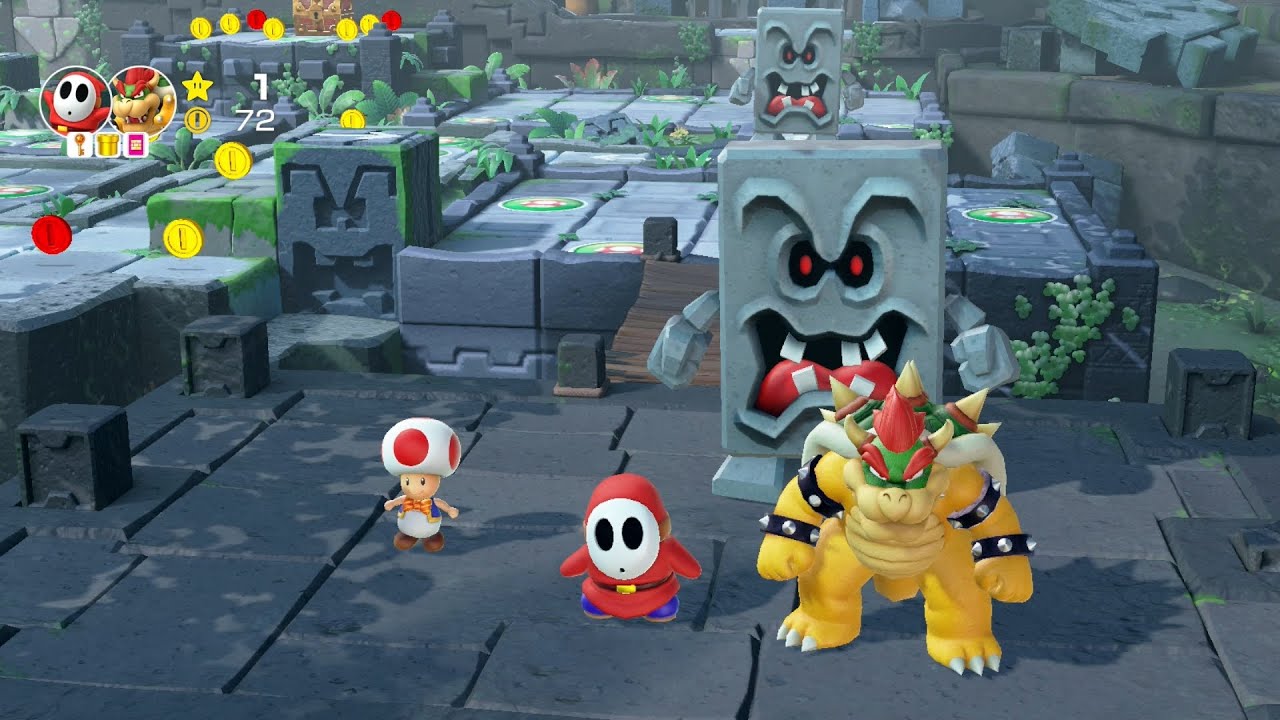 Super Mario Party Partner Party #1037 Domino Ruins Treasure Hunt Shy Guy & Bowser vs Wario & Luigi