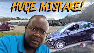 IAAI Auction Car Buy | GAMBLED! | HUGE MISTAKE!! | Day In The Life Of A Car Flipper