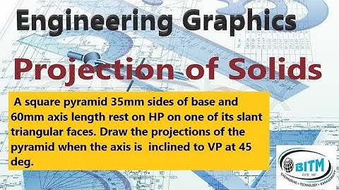 Engineering Graphics | Engineering Drawing | Projection of solids- problem 34
