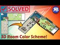 Revit Snippet: Show rooms and color schemes in 3D view from any angle