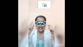 PD adjustment in a trial frame 👓.  #lenskart