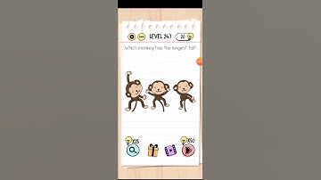 Brain test level 247 Which monkey has the longest tail? Walkthrough