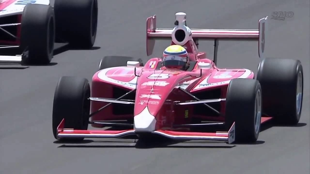 Last laps of Freedom 100 at Indianapolis - 2014 IndyLights