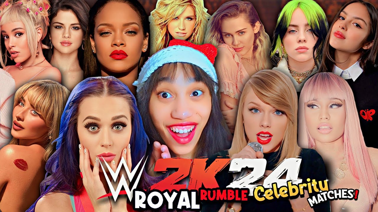 30 *FEMALE* CELEBRITY ROYALE RUMBLE IN WWE 2K24! 😂