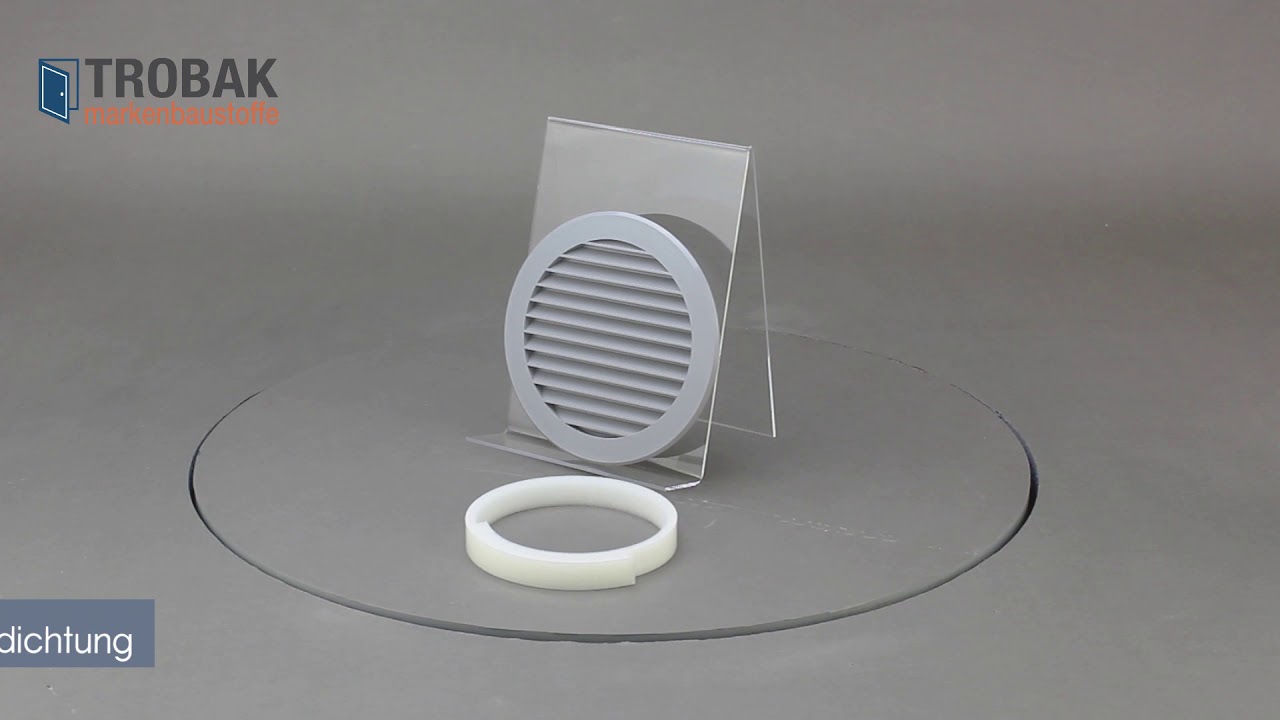 Lüftungsgitter Grau Kunststoff DN 100 Trobak 7103291230712