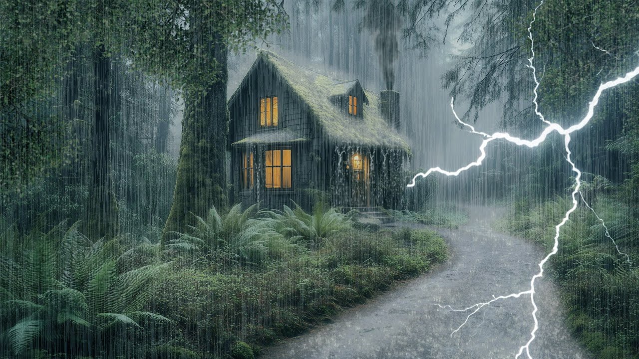 HEAVY RAIN AND THUNDER SOUNDS - DEEP SLEEP | Thunderstorm For Sleeping ...