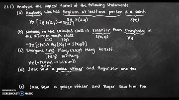 MHF 3202 Sets & Logic // 2.1 Quantifiers