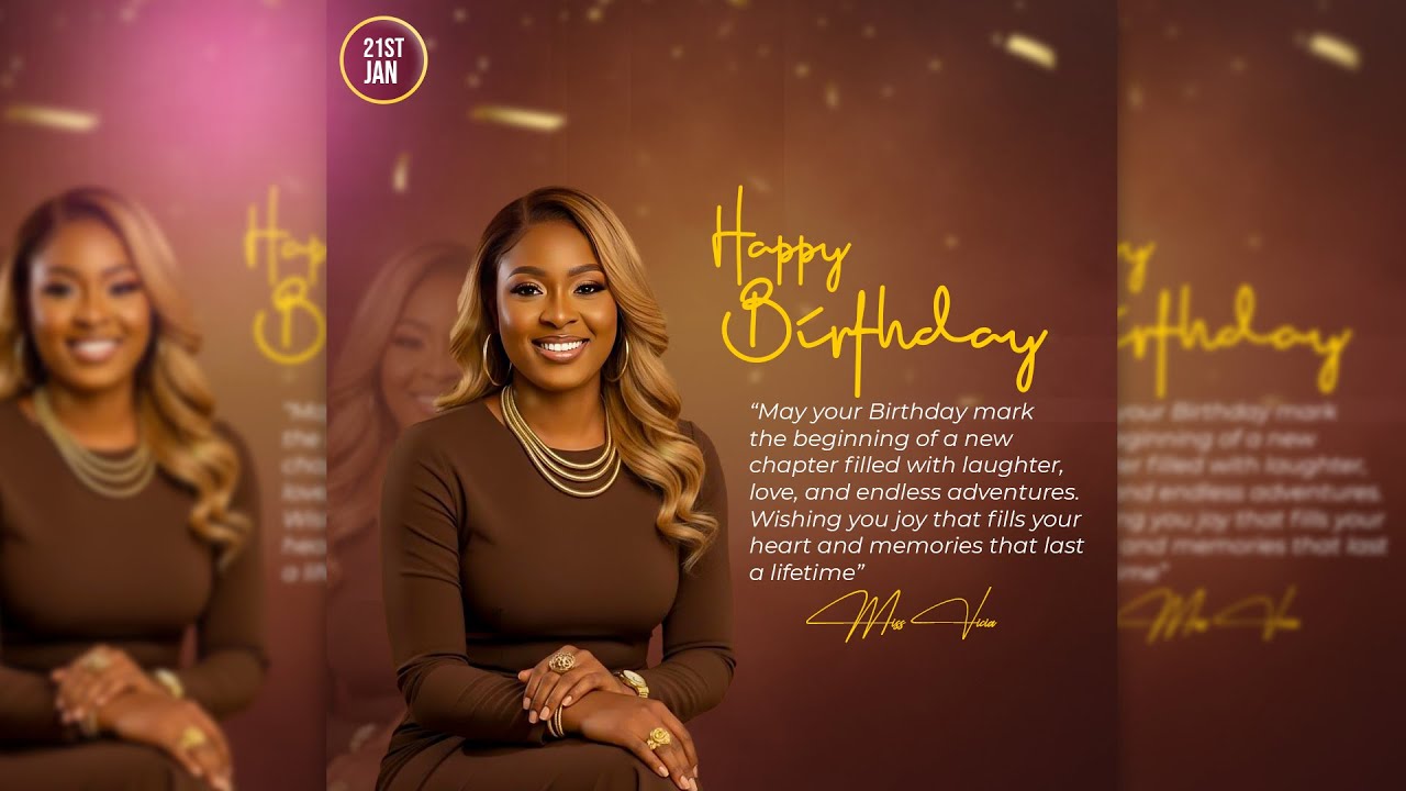 BIRTHDAY POSTER DESIGNING IN ADOBE PHOTOSHOP 2026