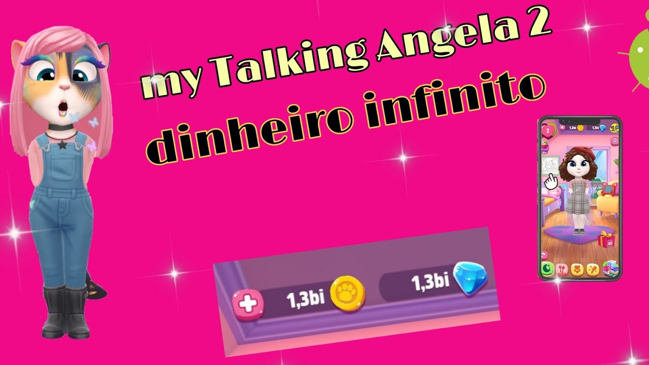 Como baixar:My Talking Ângela 2(mod dinheiro e diamantes infinito)(com ...