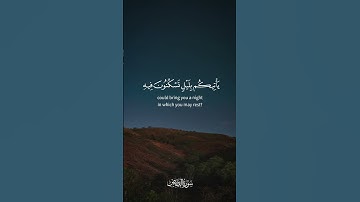 قل أرأيتم إن جعل الله عليكم الليل سرمدا إلى يوم القيامة  [ القصص: 71 - 73] القارئ سعد الغامدي