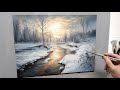 Winter Wonderland: Stunning Time-Lapse Landscape Painting with Oil Paints