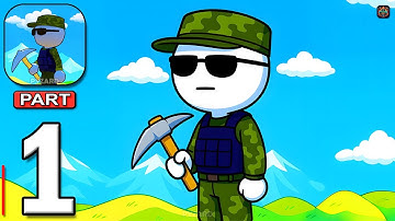 Army Base Miner - Gameplay Walkthrough Part 1 - Dig & Build Army Base (Android, iOS)