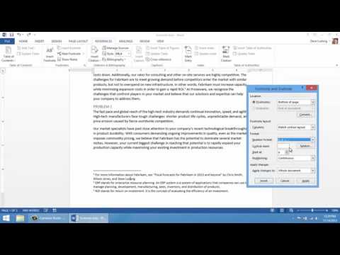 MS Word Урок 27 Изменение нумерации сносок